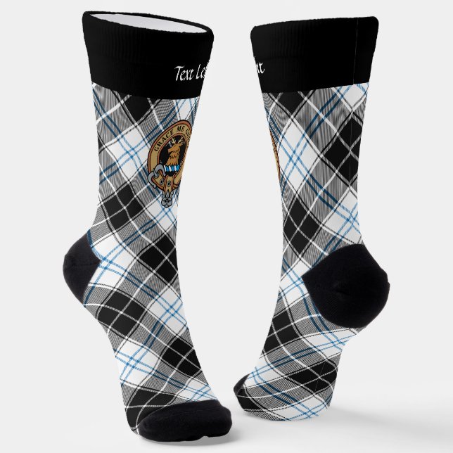 Chaussette Clan Forbes Crest sur la robe Tartan (Angulaire)