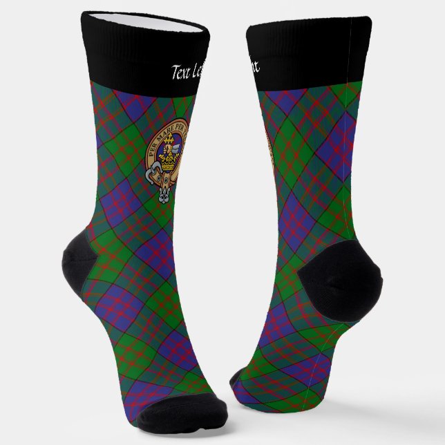 Chaussette Clan MacDonald Crest sur les Chaussettes Tartan (Angulaire)