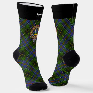 Chaussette Clan MacInnes Crest sur Tartan