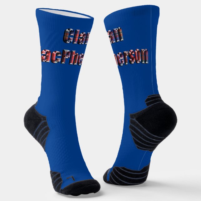 Chaussette Clan MacPherson Nom du tartan, Chaussettes d'équip (Angulaire)
