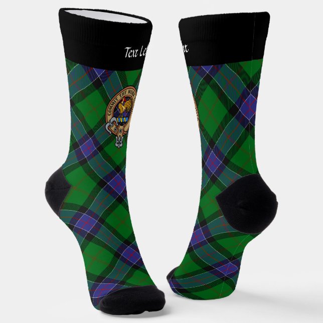 Chaussette Clan Sinclair Crest sur la chasse Tartan (Angulaire)