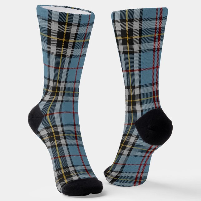 Chaussette Clan Thompson robe bleu Tartan (Angulaire)