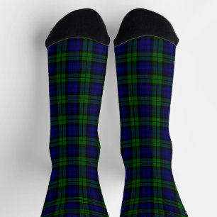 Chaussette Classic Green & Navy Blackwatch Tartan Plaid