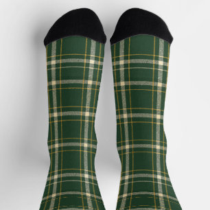 Chaussette Classique vert tartan de vacances