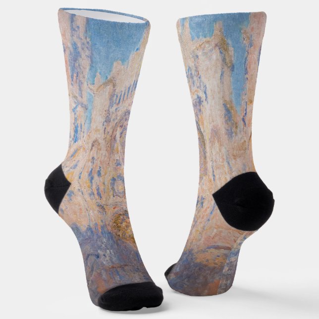 Chaussette Claude Monet - Cathédrale de Rouen au coucher du s (Angulaire)
