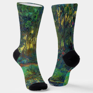 Chaussette Claude Monet - Coin d'un étang avec des Nénuphars