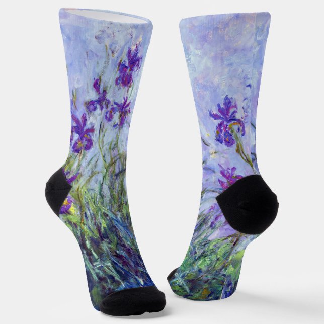 Chaussette Claude Monet - Lilac Irises / Iris Mauves (Angulaire)