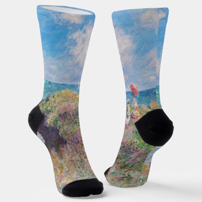 Chaussette Claude Monet - Promenade Cliff à Pourville (Angulaire)