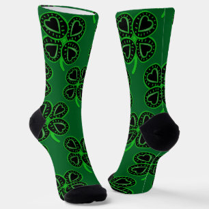 Chaussette Clover Heart moderne à quatre feuilles St Patrick'
