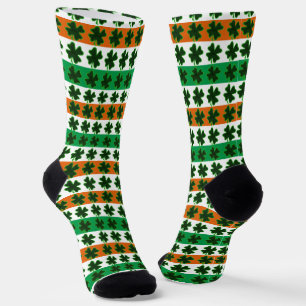 Chaussette Clover Irish Stripes St. Patrick's Day