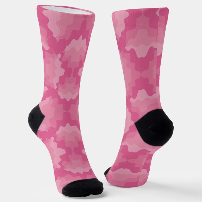 Chaussette Coeur d'amour - rose (Angulaire)