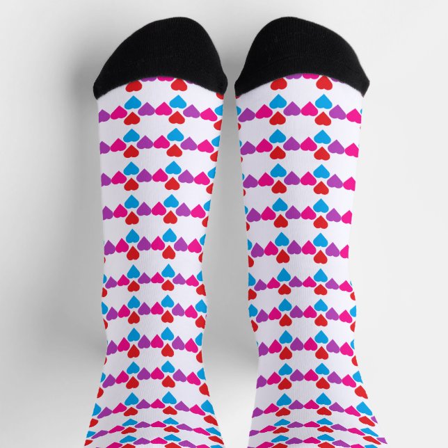 Chaussette Coeurs colorés (Haut)