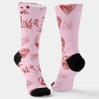 Chaussette Coeurs cristaux