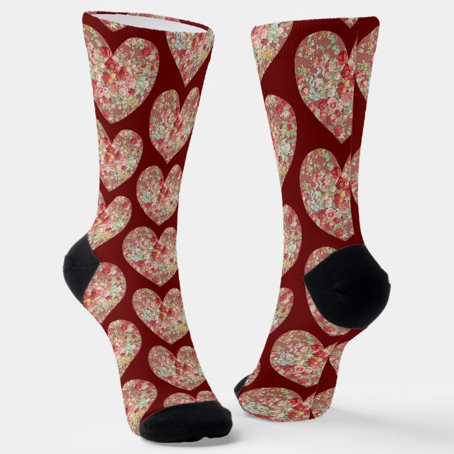 Chaussette Coeurs roses de Chaussettes d'amour (Angulaire)