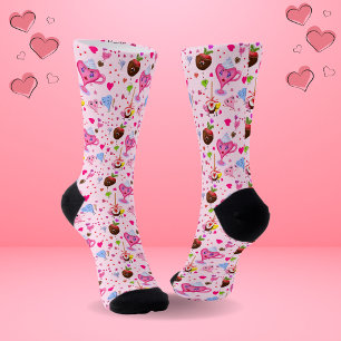 Chaussette Cœurs sucrés célébrant partout