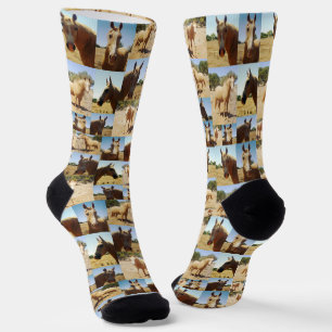 Chaussette Collage photo Palomino Horses, Chaussettes d'équip