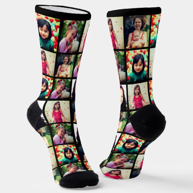 Chaussette Collage photo tendance (Angulaire)