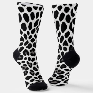 Chaussette Collection Luxe White Leopard Elégante