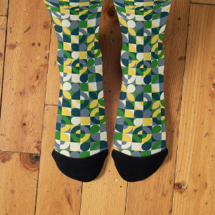 Chaussette Coloré moderne Bauhaus Abstrait Motif géométrique