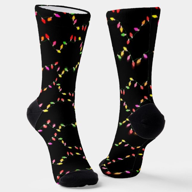 Chaussette Colorful Holiday Lights Christmas (Angulaire)