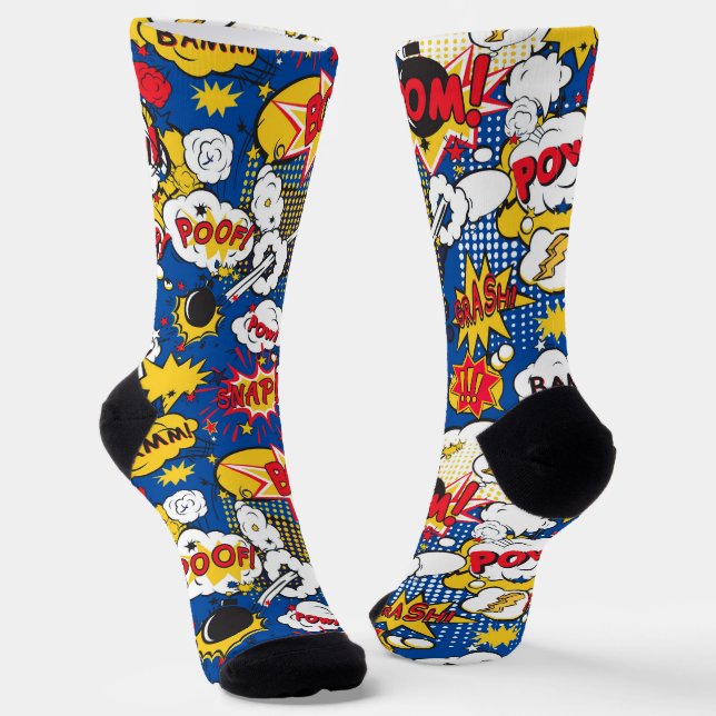 Chaussette Comic Book Pattern  (Angulaire)