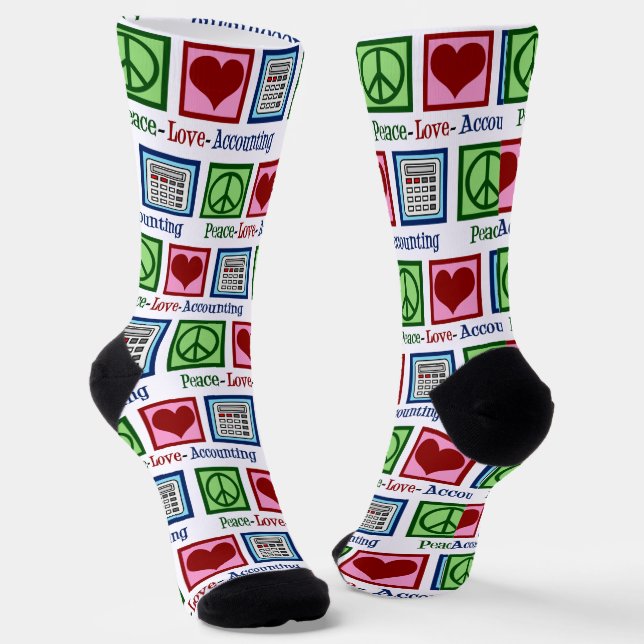 Chaussette Comptable des mûres comptables Peace Love (Angulaire)