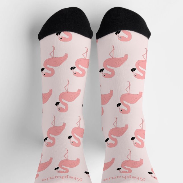 Chaussette Conception de Flamant rose de chaussettes (Haut)