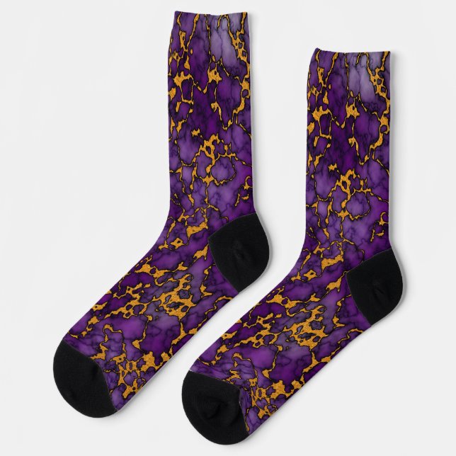 Chaussette Conception de la texture de prune violette et de m (Gauche)