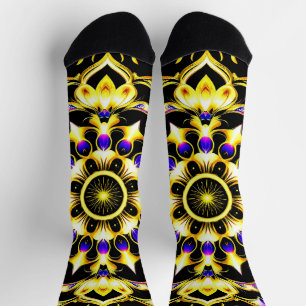 Chaussette Conception de mandala orné vibrant