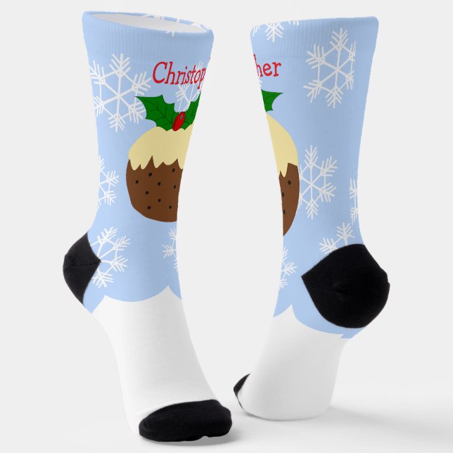 Chaussette Conception de pudding de Noël Noël (Angulaire)