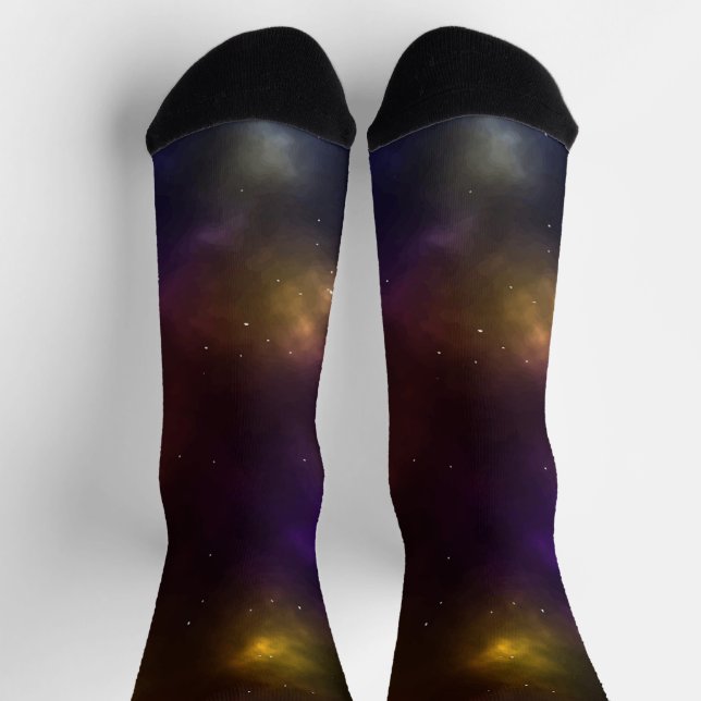 Chaussette Constellations de galaxie Abstraite Art numérique  (Haut)