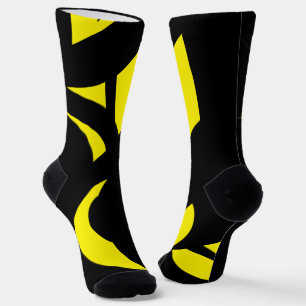 Chaussette Contemporain Jaune / Noir