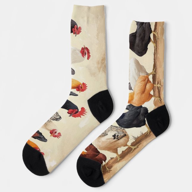 Chaussette Coq d'affilée (Gauche)