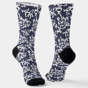 Chaussette Corail Reef sous-marin Bleu et blanc