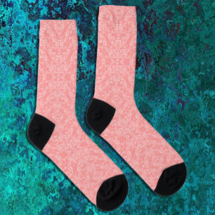 Chaussette Coral Motif géométrique rose