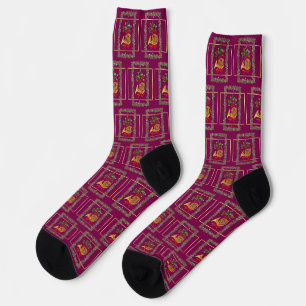 Chaussette Corne française élégante Noël Violet