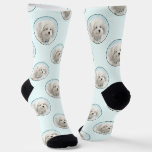 Chaussette Coton de Tulear Peinture mignonne Original Animal 