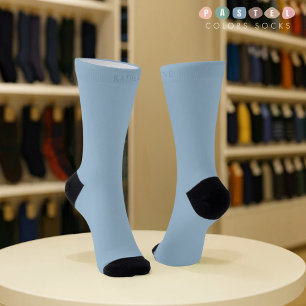 Chaussette Couleur Bleu Bébé Pastel Clair Ciel Doux Uni