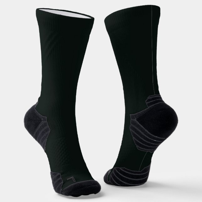 Chaussette Couleur de plaine solide verte profonde (Angulaire)