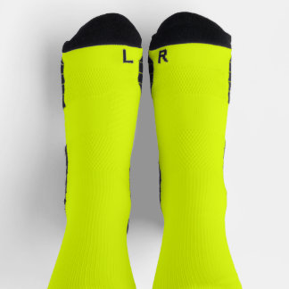 Chaussette couleur solide jaune fluorescent