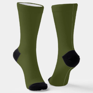 Chaussette Couleur verte armée solide minimaliste professionn
