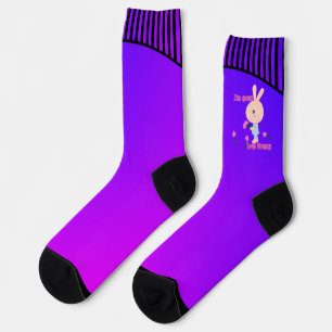 Chaussette couleur vive clair couleur pure rose violet gradi