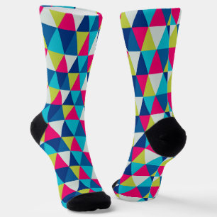 Chaussette Couleurs vives triangles sans couture motif