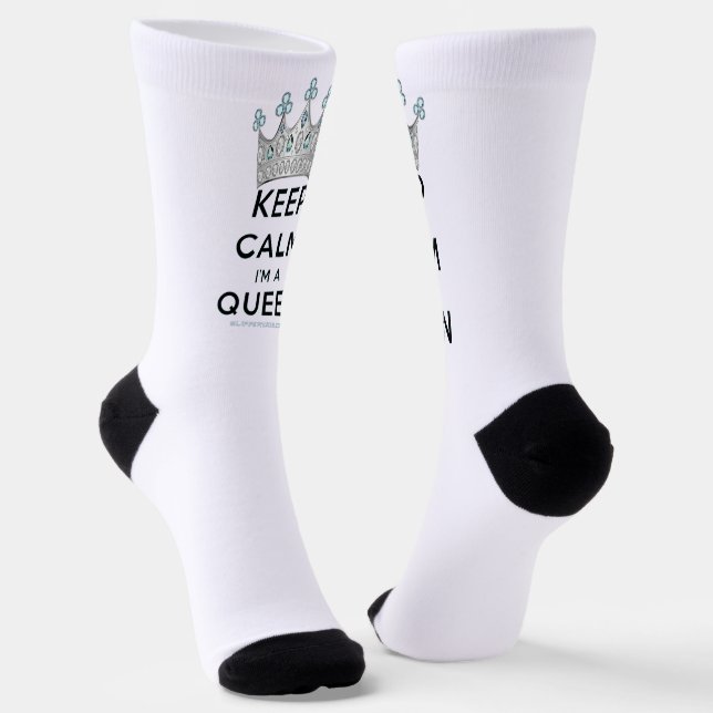 Chaussette Couronne argentée polie de la reine SlipperyJoe's  (Angulaire)
