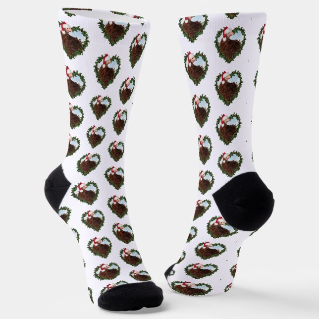 Chaussette Couronne de Noël au poulet Frizzle Chick (Angulaire)