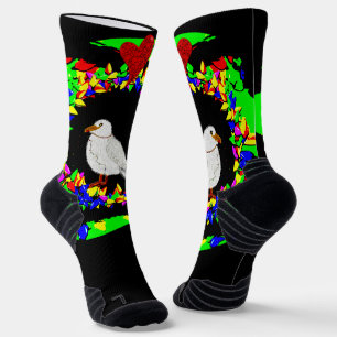Chaussette Couronne de Noël Punk Seagull