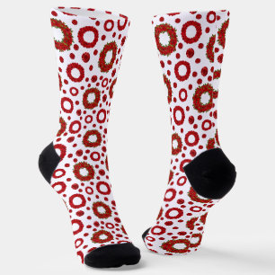 Chaussette Couronne de roses en polka pour les amoureux de ro