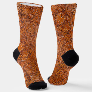 Chaussette Cowboy Rustique pays occidental à outils en cuir i