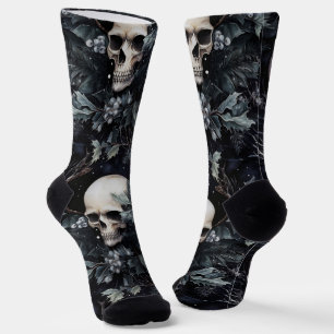 Chaussette Crânes de Noël gothiques