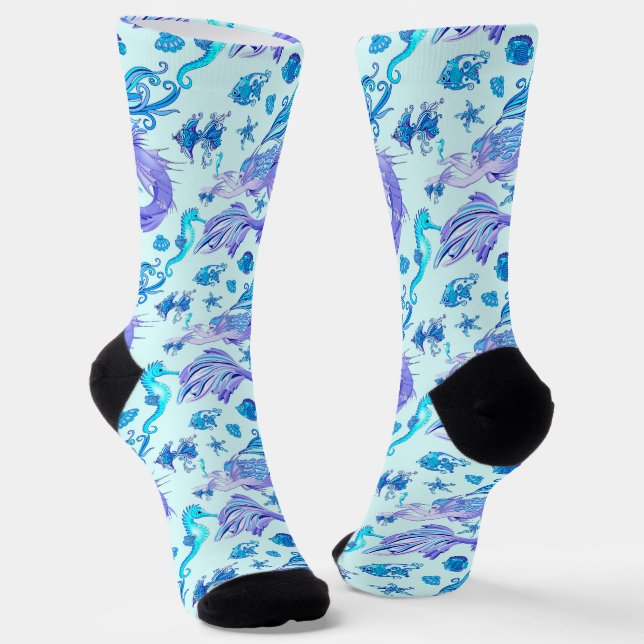 Chaussette Créature de la fée mauve de sirène (Angulaire)